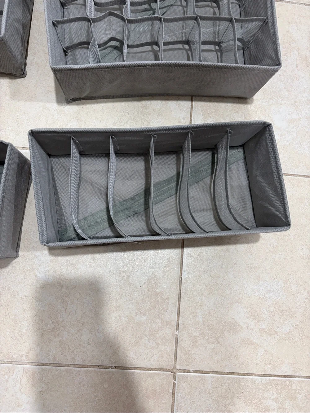 Gray Fabric Drawer Organizer Set - 4-Pack Home Storage